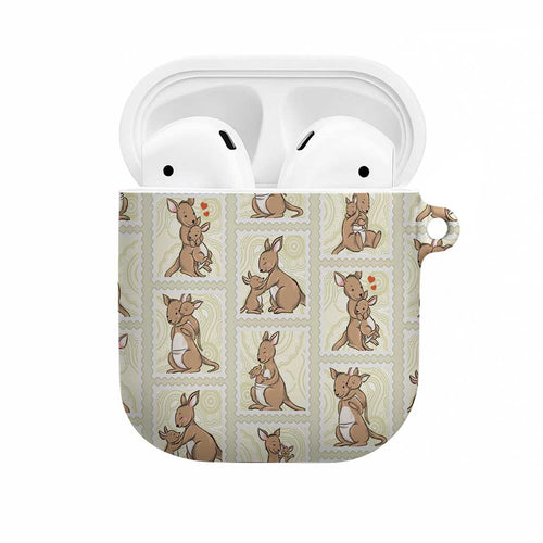 Kangaroo Australia Mother's Day AirPods Case Mum and Joey Memory Aboriginal Stamp Seamless Style