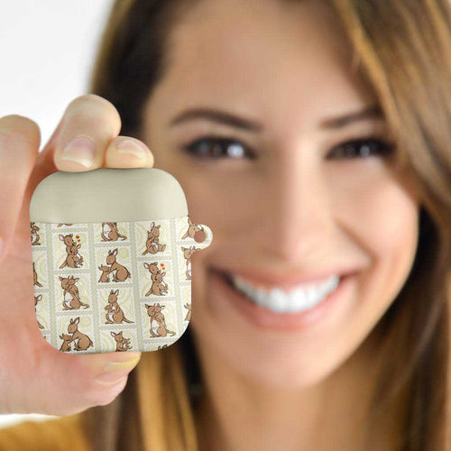 Kangaroo Australia Mother's Day AirPods Case Mum and Joey Memory Aboriginal Stamp Seamless Style