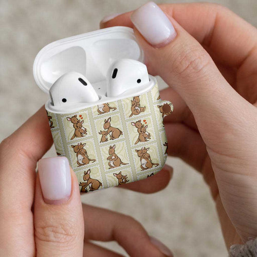 Kangaroo Australia Mother's Day AirPods Case Mum and Joey Memory Aboriginal Stamp Seamless Style
