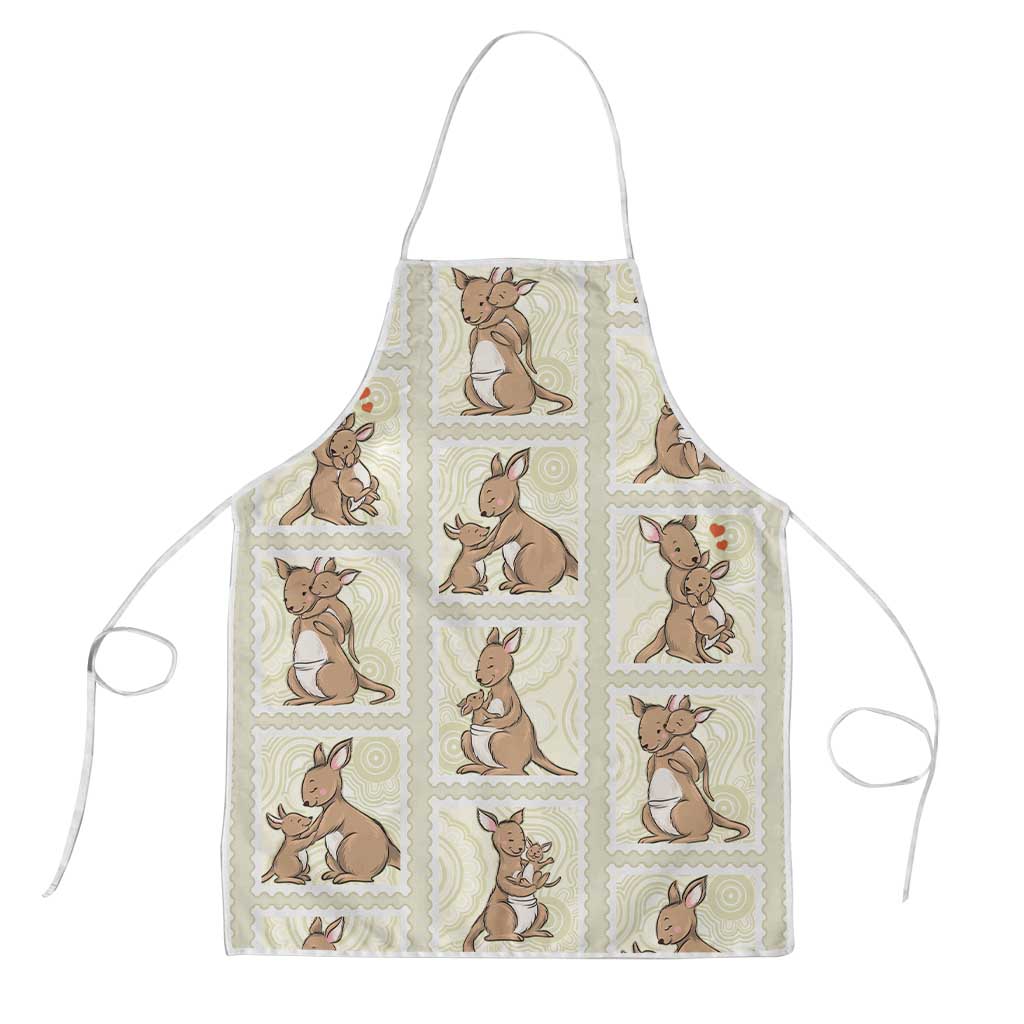 Kangaroo Australia Mother's Day Apron Mum and Joey Memory Aboriginal Stamp Seamless Style