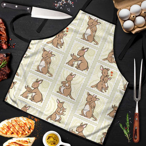 Kangaroo Australia Mother's Day Apron Mum and Joey Memory Aboriginal Stamp Seamless Style