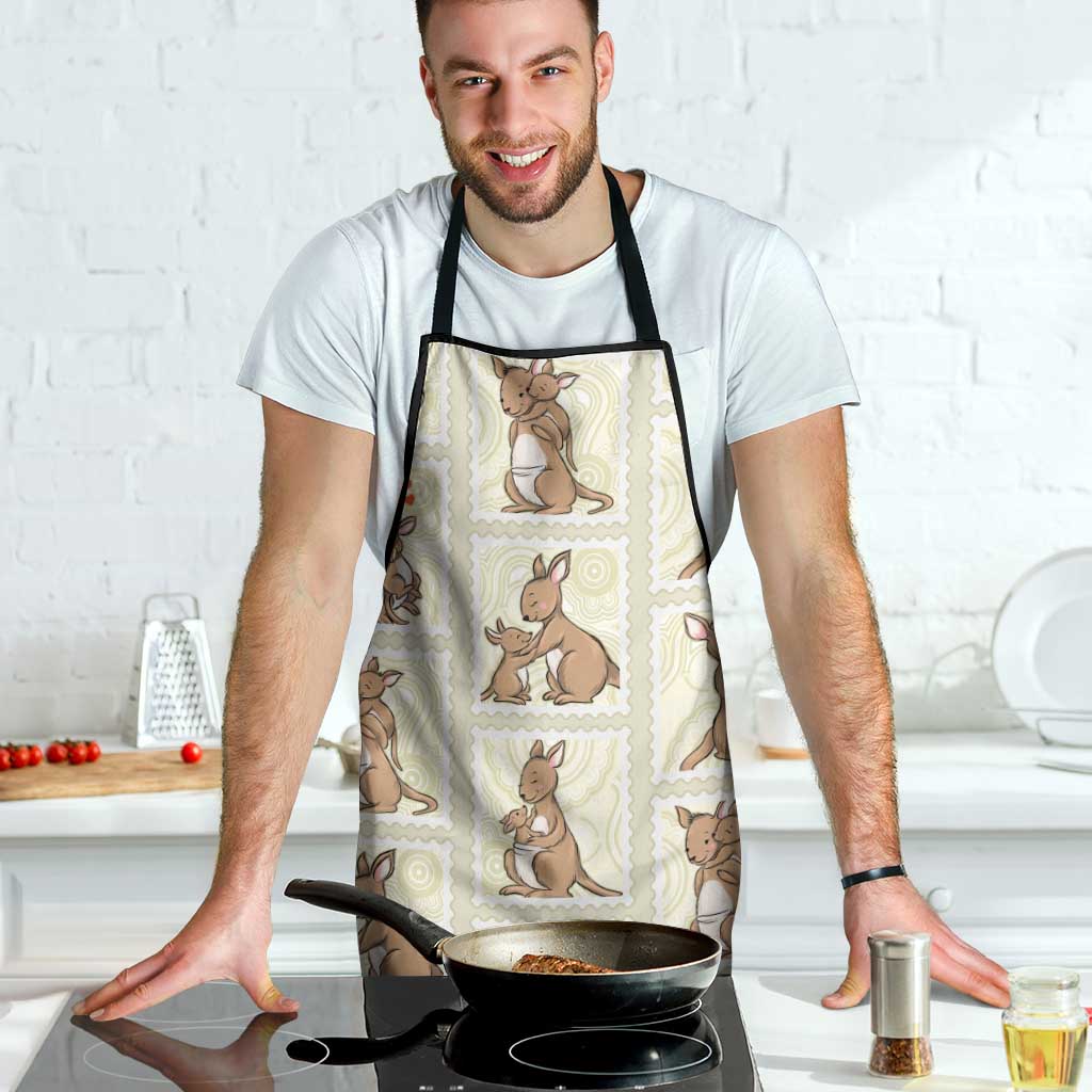 Kangaroo Australia Mother's Day Apron Mum and Joey Memory Aboriginal Stamp Seamless Style
