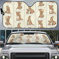 Kangaroo Australia Mother's Day Auto Sun Shade Mum and Joey Memory Aboriginal Stamp Seamless Style