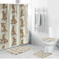 Kangaroo Australia Mother's Day Bathroom Set Mum and Joey Memory Aboriginal Stamp Seamless Style
