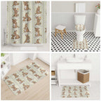 Kangaroo Australia Mother's Day Bathroom Set Mum and Joey Memory Aboriginal Stamp Seamless Style