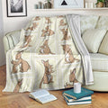 Kangaroo Australia Mother's Day Blanket Mum and Joey Memory Aboriginal Stamp Seamless Style