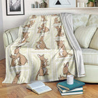 Kangaroo Australia Mother's Day Blanket Mum and Joey Memory Aboriginal Stamp Seamless Style