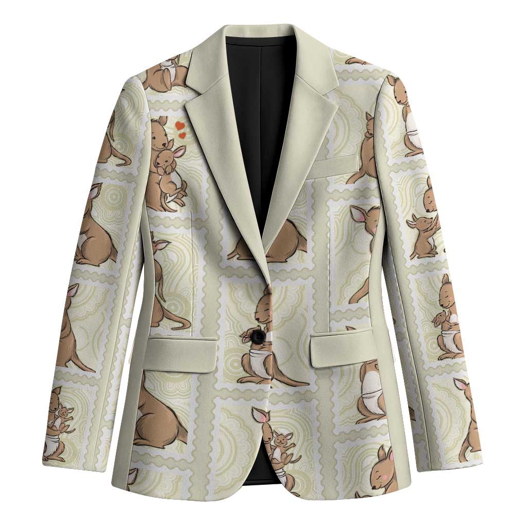 Kangaroo Australia Mother's Day Blazer Mum and Joey Memory Aboriginal Stamp Seamless Style