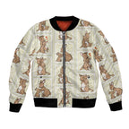 Kangaroo Australia Mother's Day Bomber Jacket Mum and Joey Memory Aboriginal Stamp Seamless Style
