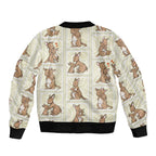 Kangaroo Australia Mother's Day Bomber Jacket Mum and Joey Memory Aboriginal Stamp Seamless Style