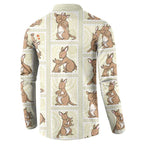 Kangaroo Australia Mother's Day Button Sweatshirt Mum and Joey Memory Aboriginal Stamp Seamless Style