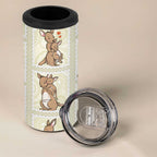 Kangaroo Australia Mother's Day 4 in 1 Can Cooler Tumbler Mum and Joey Memory Aboriginal Stamp Seamless Style