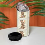 Kangaroo Australia Mother's Day 4 in 1 Can Cooler Tumbler Mum and Joey Memory Aboriginal Stamp Seamless Style