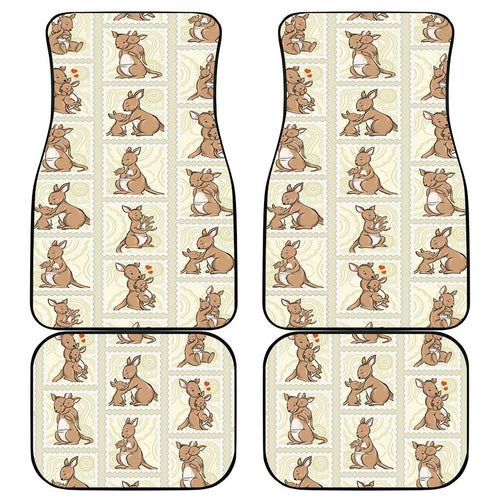Kangaroo Australia Mother's Day Car Mats Mum and Joey Memory Aboriginal Stamp Seamless Style