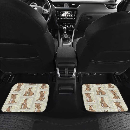Kangaroo Australia Mother's Day Car Mats Mum and Joey Memory Aboriginal Stamp Seamless Style