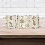 Kangaroo Australia Mother's Day Ceramic Mug Mum and Joey Memory Aboriginal Stamp Seamless Style
