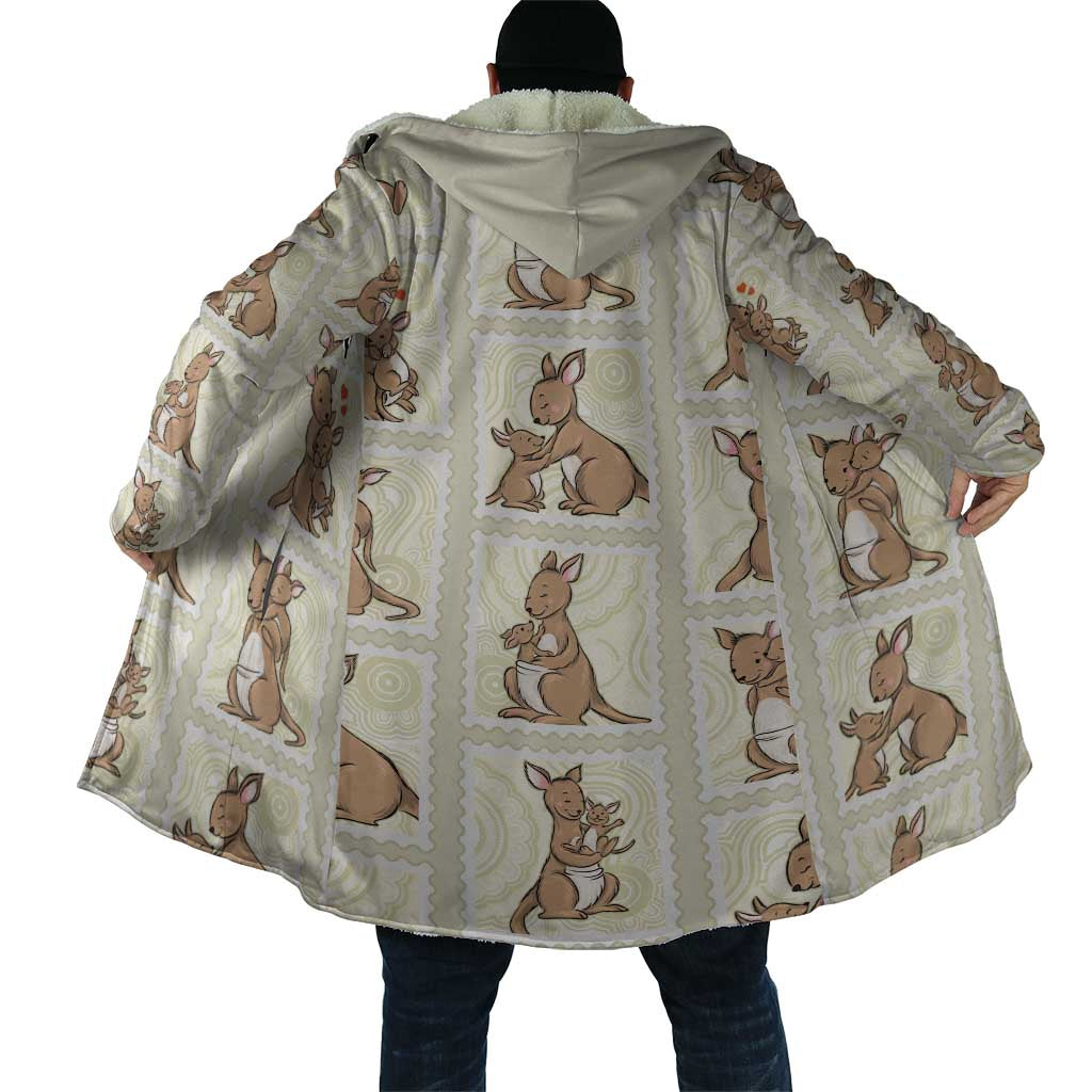 Kangaroo Australia Mother's Day Cloak Mum and Joey Memory Aboriginal Stamp Seamless Style