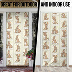 Kangaroo Australia Mother's Day Door Cover Mum and Joey Memory Aboriginal Stamp Seamless Style