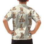 Kangaroo Australia Mother's Day Family Matching Off Shoulder Maxi Dress and Hawaiian Shirt Mum and Joey Memory Aboriginal Stamp Seamless Style