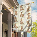 Kangaroo Australia Mother's Day Garden Flag Mum and Joey Memory Aboriginal Stamp Seamless Style