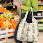 Kangaroo Australia Mother's Day Grocery Bag Mum and Joey Memory Aboriginal Stamp Seamless Style
