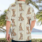 Kangaroo Australia Mother's Day Hawaiian Shirt Mum and Joey Memory Aboriginal Stamp Seamless Style