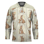 Kangaroo Australia Mother's Day Hockey Jersey Mum and Joey Memory Aboriginal Stamp Seamless Style