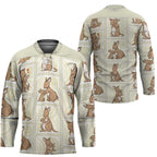 Kangaroo Australia Mother's Day Hockey Jersey Mum and Joey Memory Aboriginal Stamp Seamless Style