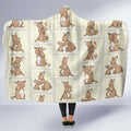 Kangaroo Australia Mother's Day Hooded Blanket Mum and Joey Memory Aboriginal Stamp Seamless Style