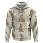 Kangaroo Australia Mother's Day Hoodie Mum and Joey Memory Aboriginal Stamp Seamless Style