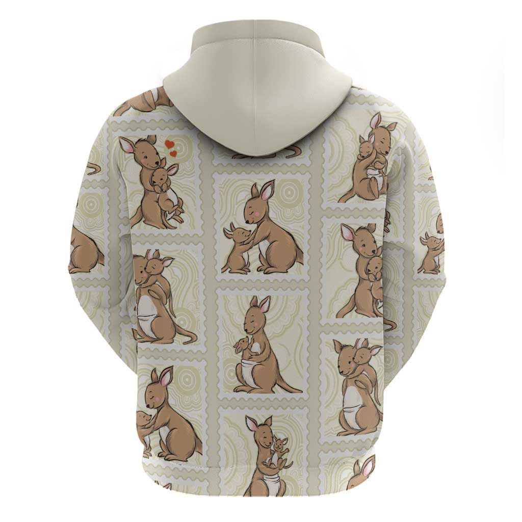 Kangaroo Australia Mother's Day Hoodie Mum and Joey Memory Aboriginal Stamp Seamless Style