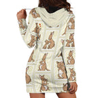 Kangaroo Australia Mother's Day Hoodie Dress Mum and Joey Memory Aboriginal Stamp Seamless Style