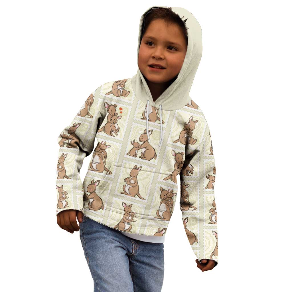 Kangaroo Australia Mother's Day Kid Hoodie Mum and Joey Memory Aboriginal Stamp Seamless Style