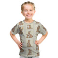 Kangaroo Australia Mother's Day Kid T Shirt Mum and Joey Memory Aboriginal Stamp Seamless Style