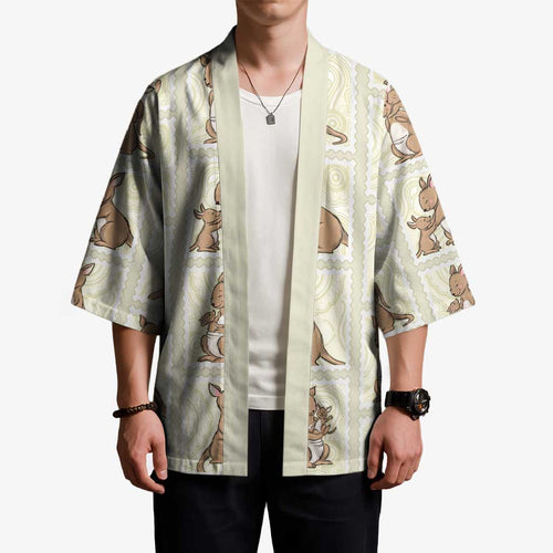 Kangaroo Australia Mother's Day Kimono Mum and Joey Memory Aboriginal Stamp Seamless Style
