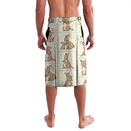 Kangaroo Australia Mother's Day Lavalava Mum and Joey Memory Aboriginal Stamp Seamless Style