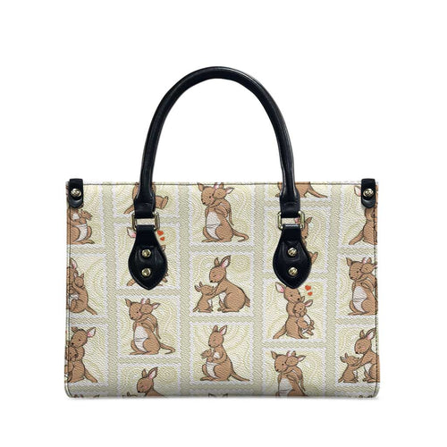 Kangaroo Australia Mother's Day Leather Bag Mum and Joey Memory Aboriginal Stamp Seamless Style