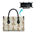Kangaroo Australia Mother's Day Leather Bag Mum and Joey Memory Aboriginal Stamp Seamless Style