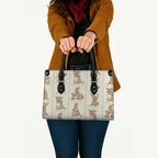 Kangaroo Australia Mother's Day Leather Bag Mum and Joey Memory Aboriginal Stamp Seamless Style