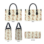 Kangaroo Australia Mother's Day Leather Bag Mum and Joey Memory Aboriginal Stamp Seamless Style