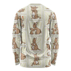 Kangaroo Australia Mother's Day Long Sleeve Shirt Mum and Joey Memory Aboriginal Stamp Seamless Style