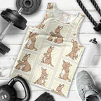 Kangaroo Australia Mother's Day Men Tank Top Mum and Joey Memory Aboriginal Stamp Seamless Style