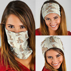 Kangaroo Australia Mother's Day Neck Gaiter Mum and Joey Memory Aboriginal Stamp Seamless Style
