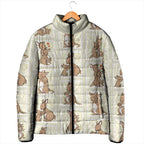 Kangaroo Australia Mother's Day Padded Jacket Mum and Joey Memory Aboriginal Stamp Seamless Style
