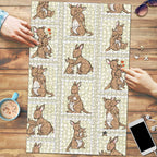 Kangaroo Australia Mother's Day Puzzle Mum and Joey Memory Aboriginal Stamp Seamless Style