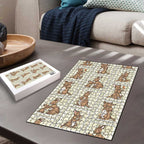 Kangaroo Australia Mother's Day Puzzle Mum and Joey Memory Aboriginal Stamp Seamless Style