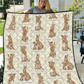 Kangaroo Australia Mother's Day Quilt Mum and Joey Memory Aboriginal Stamp Seamless Style