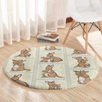 Kangaroo Australia Mother's Day Round Carpet Mum and Joey Memory Aboriginal Stamp Seamless Style