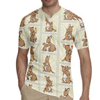 Kangaroo Australia Mother's Day Rugby Jersey Mum and Joey Memory Aboriginal Stamp Seamless Style