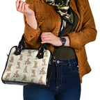 Kangaroo Australia Mother's Day Shoulder Handbag Mum and Joey Memory Aboriginal Stamp Seamless Style